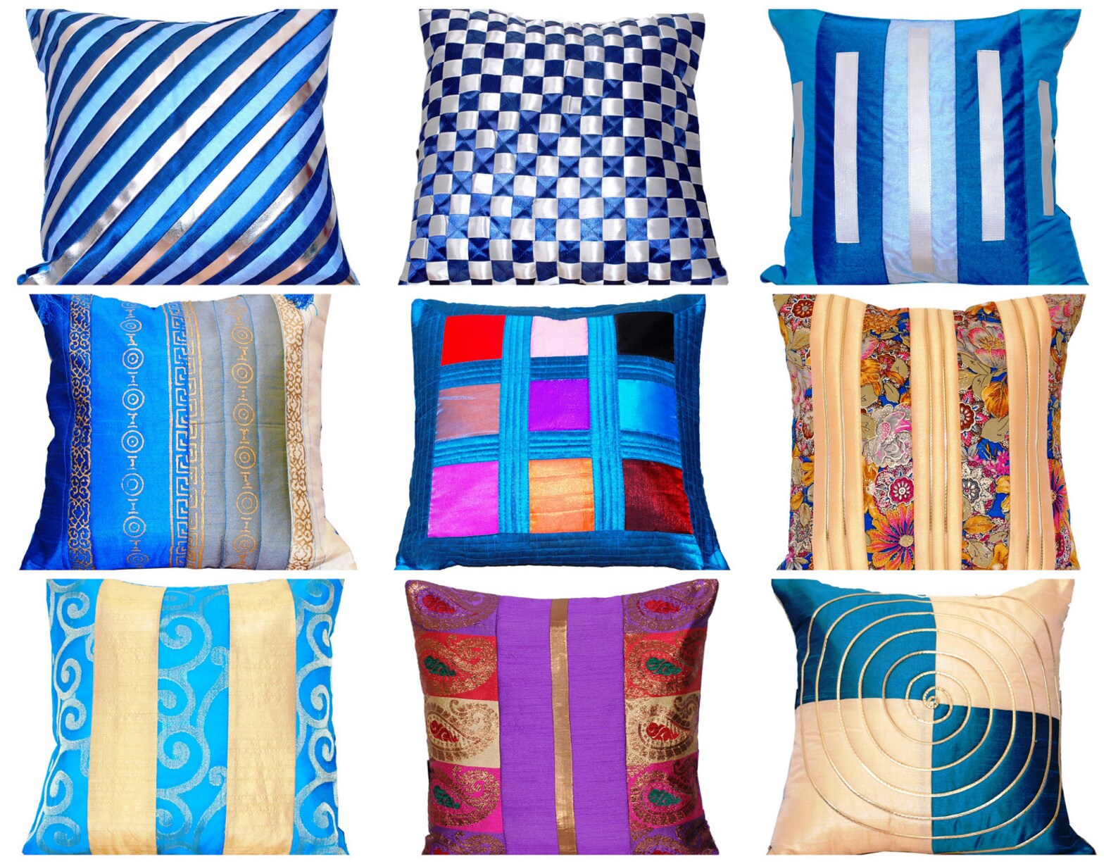 Turquoise Throw Pillow Blue Throw Pillow Blue Cushion Etsy