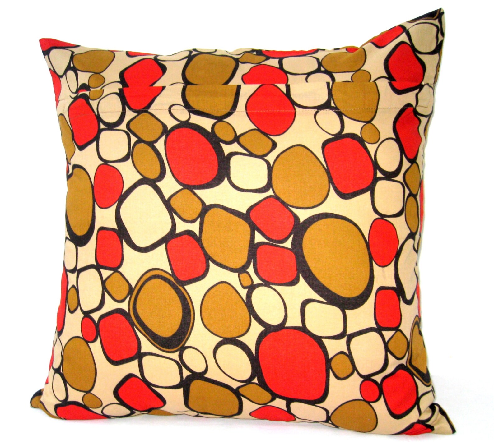 Brown Red Pillow Red Throw Pillow Cotton Throw Pillow Etsy