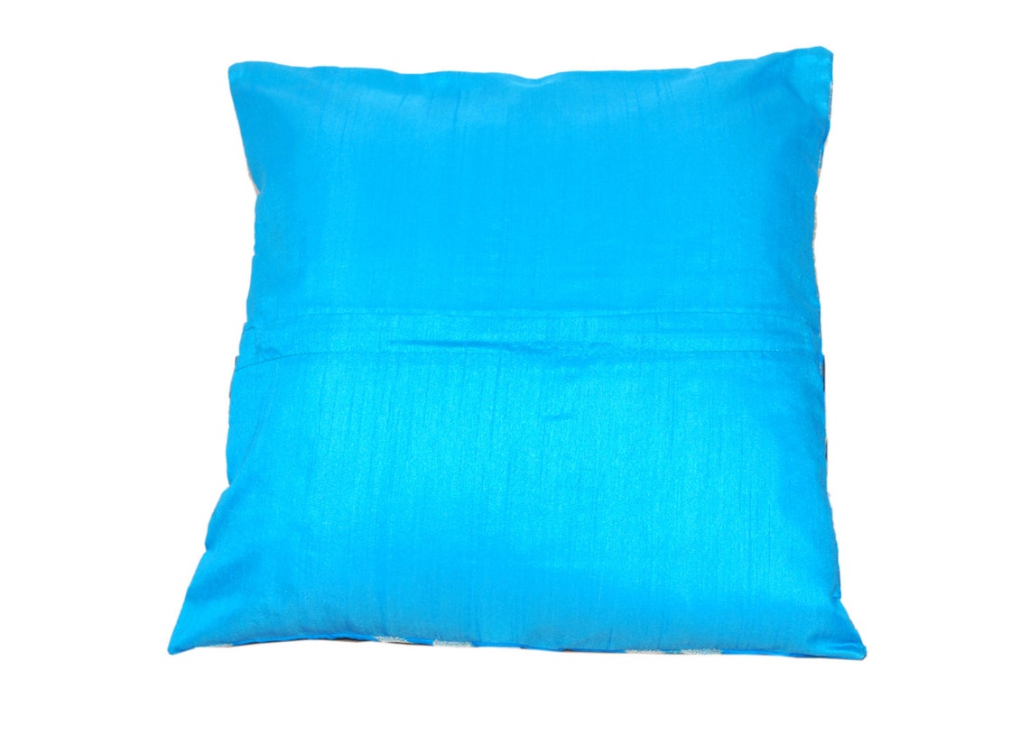 Turquoise Throw Pillow Blue Throw Pillow Blue Cushion Etsy