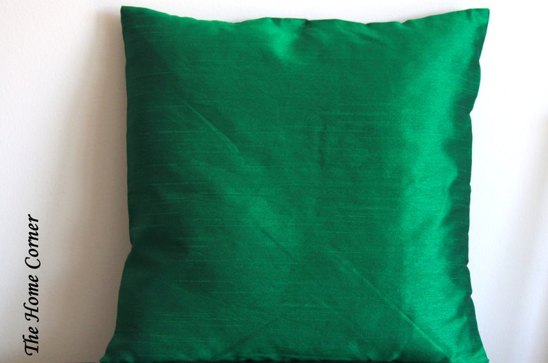 Emerald Green Pillow Solid Pillow Green Throw Pillow Green Etsy