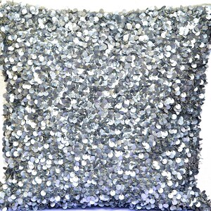 silver glitter pillows