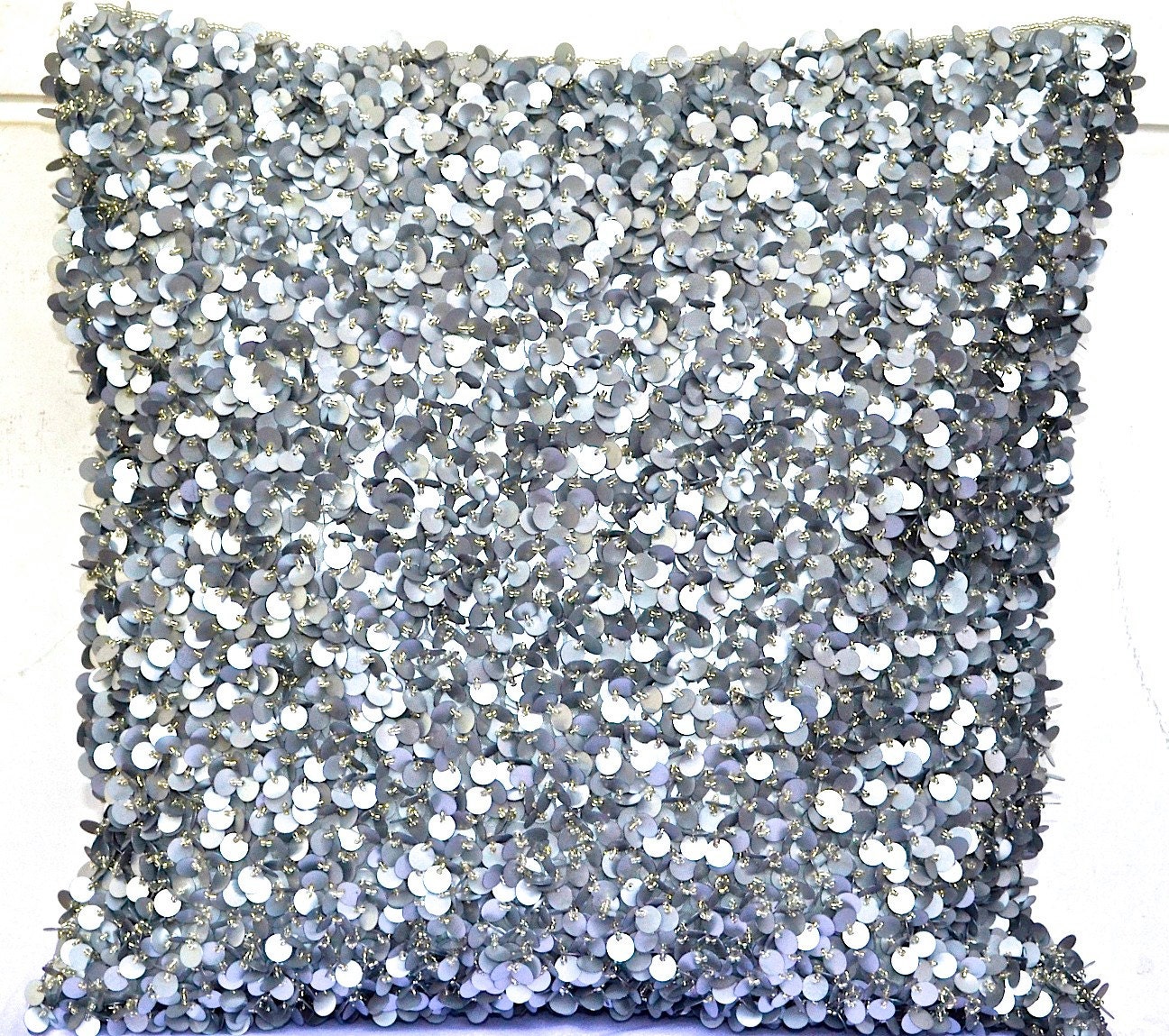silver sequin throw