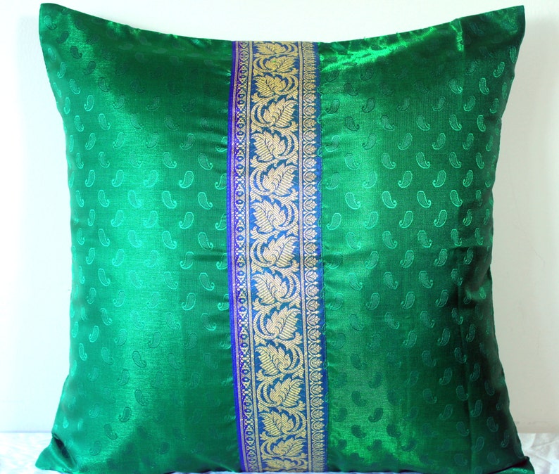 Sari Pillow Saree Throw Pillow Silk Pillow Cover Accent Etsy