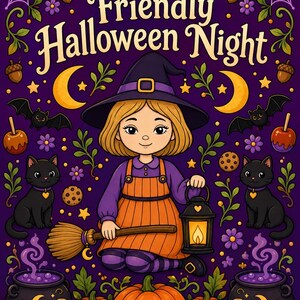 Halloween-Hexen-Malvorlagen: Kürbisse, Katzen, Fledermäuse, Zaubertränke (PDF-Download)