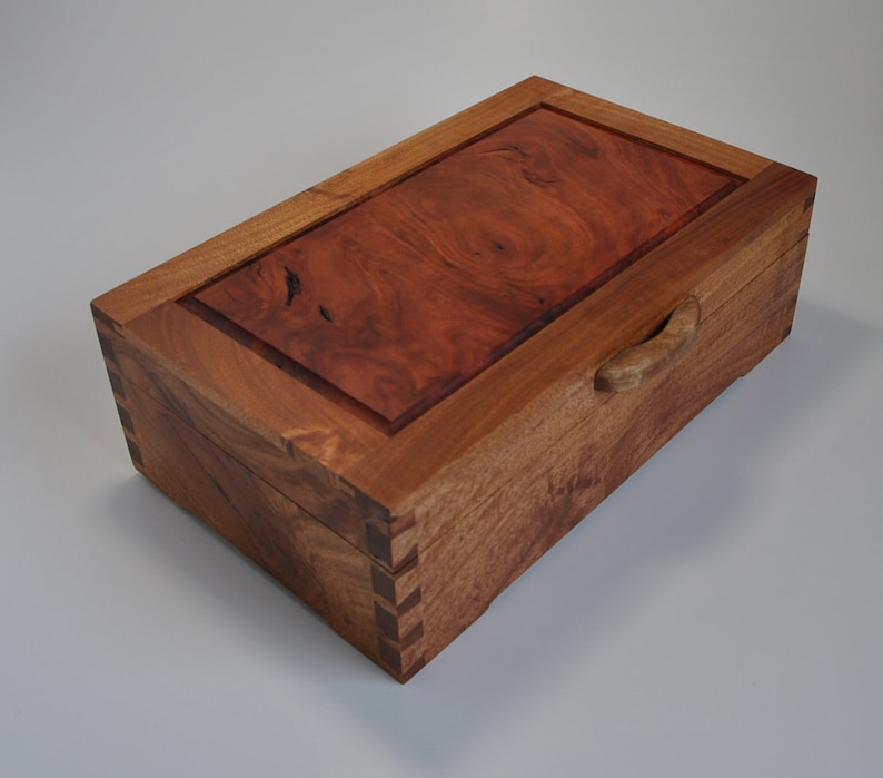 Timber Jewellery Box Queensland Maple and RedGum Burl Etsy