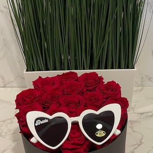 Bride Sunglasses Bachelorette Party Sunglasses Bride Heart Sunglasses Sunnies Party Favor Bridal Shower Gift Babe Tropical Pool Beach Bride