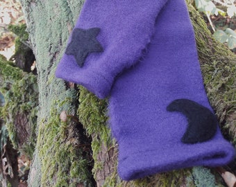 wool mittens, fairy mittens, violet mittens, purple faery mittens