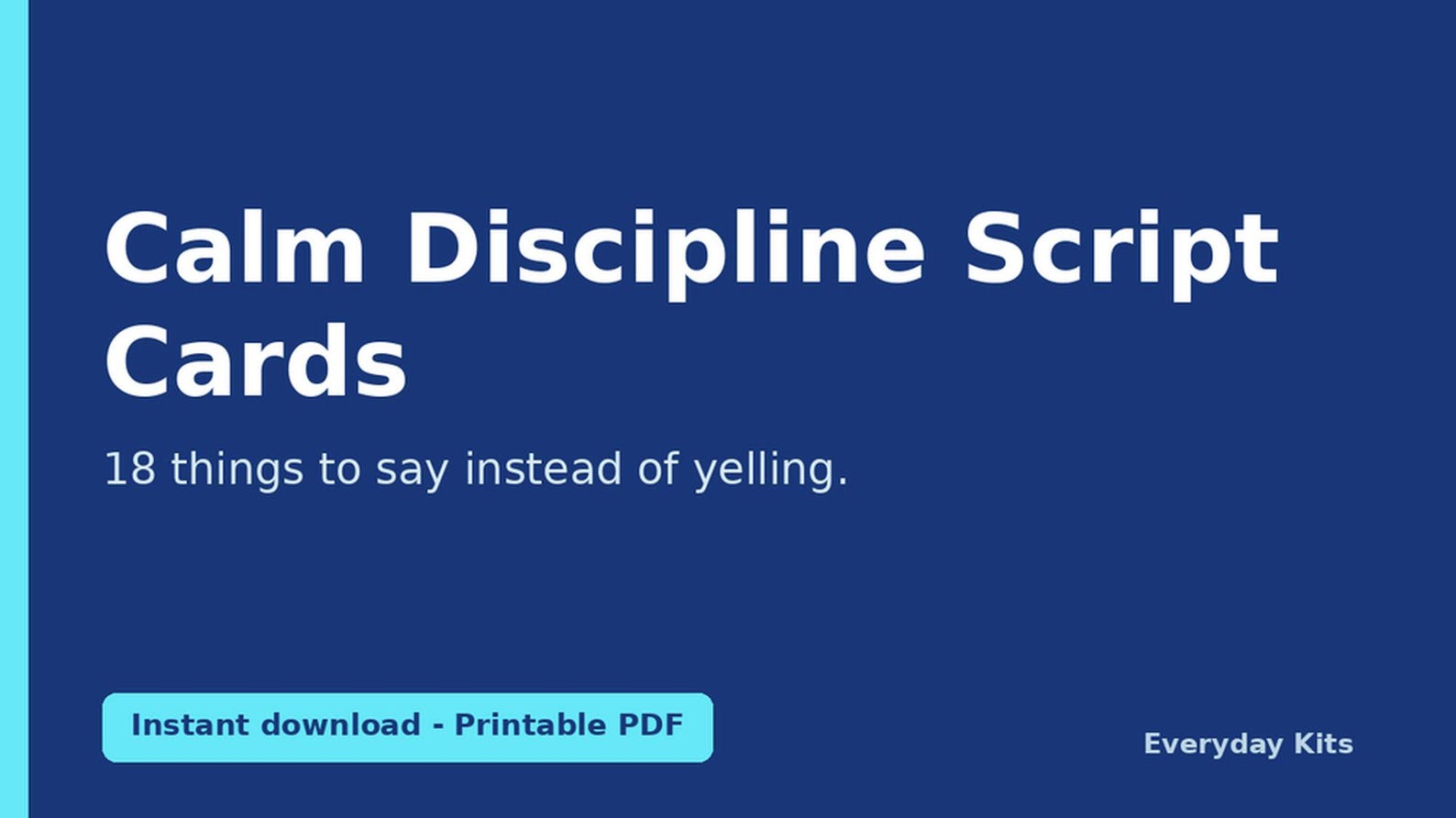 Calm Disciplinary Calm Discipline Script Cards for Parents, Gentle Parenting Printable ...