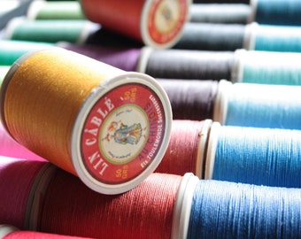 Fil Au Chinois Lin Cable No. 432, 50g Spool of French Corded Waxed Linen Thread, (medium thickness), approximately 200m