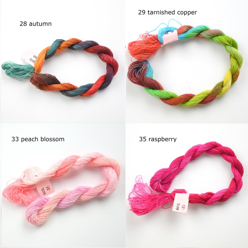 Varigated Linen Thread Nm 60/3 Embroidery Linen Thread 3ply Etsy