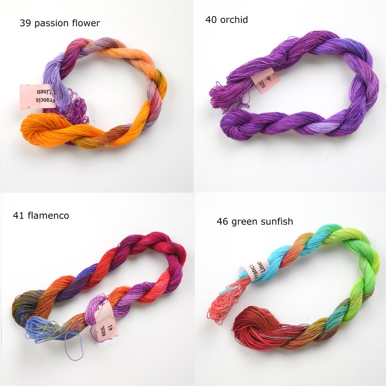 Varigated Linen Thread Nm 60/3 Embroidery Linen Thread 3ply Etsy