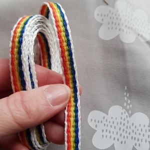 fita de costura de linho, padrão arco-íris, para encadernação, costura, corte e muito mais, largura 1cm/1,4cm, vendida por meio metro