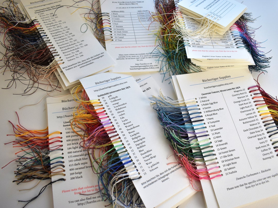Color Chart for Linen Thread - Etsy UK