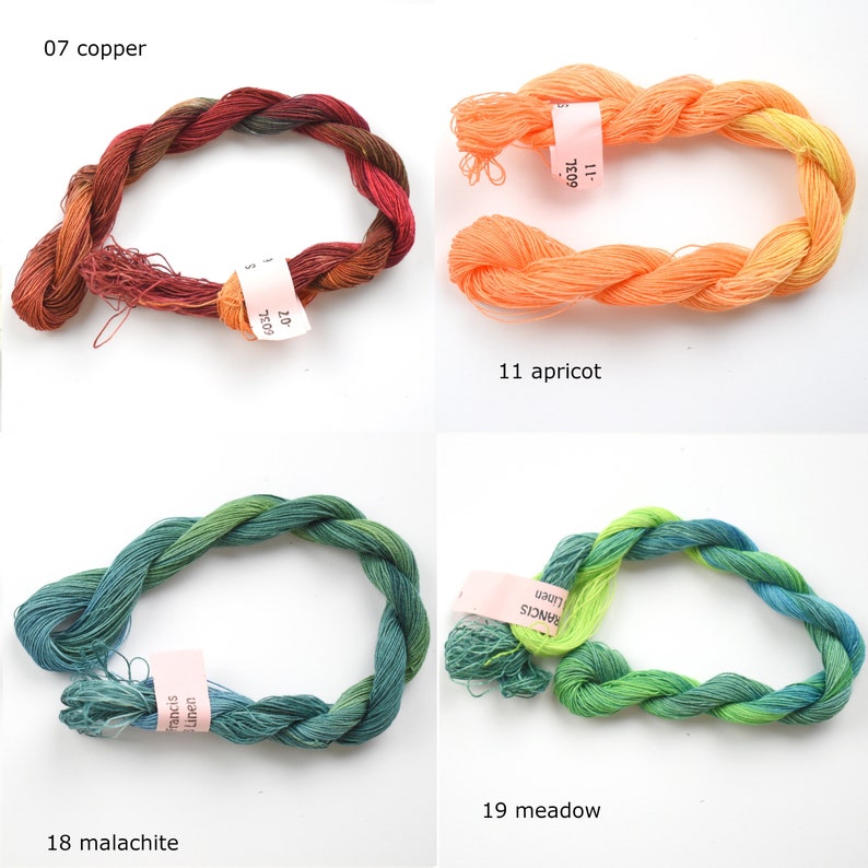 Varigated Linen Thread Nm 60/3 Embroidery Linen Thread 3ply Etsy UK