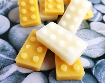 Beeswax Bar, Lego Brick Shaped, 3 Pieces, 35g pure beeswax, cosmetics grade, food grade