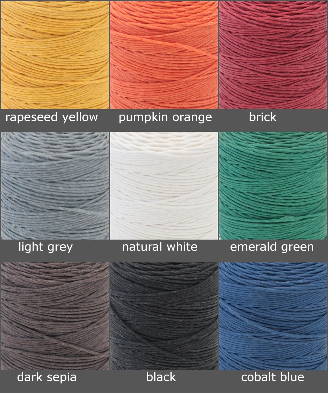 Linen Thread 3-ply, 50g Spool, Nel 18/3, English, Non-waxed, Somac, Bookbinding  Thread 