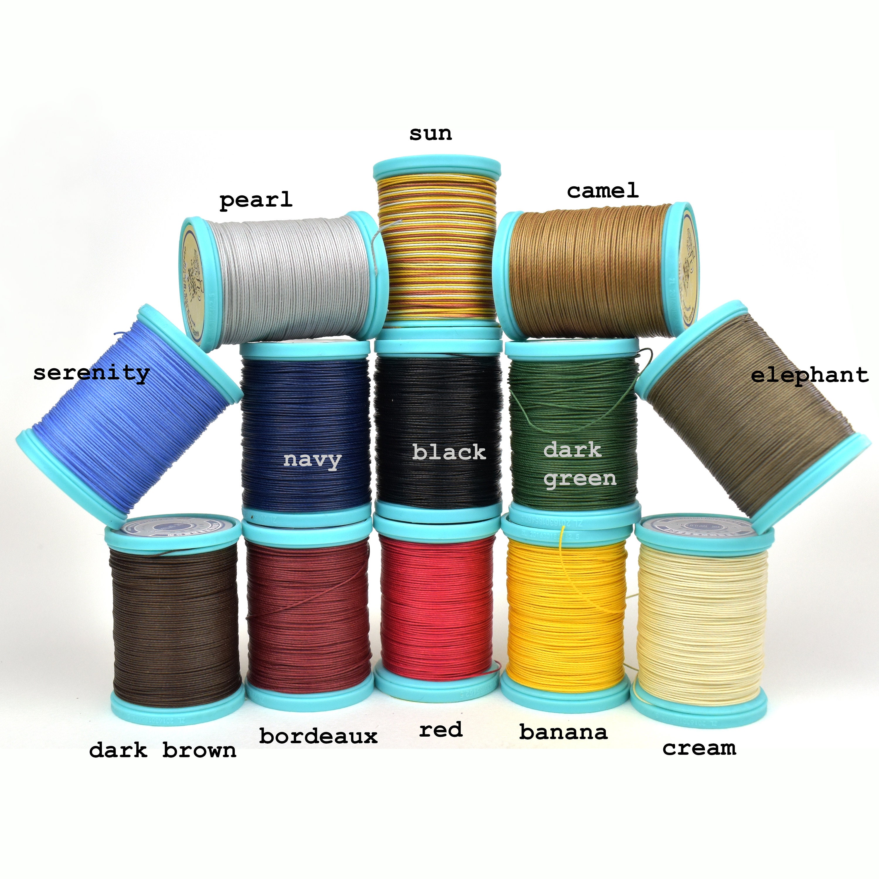 25g (whole Spool) Linen Thread for Hand Leather Sewing, 0.55mm Diameter ...