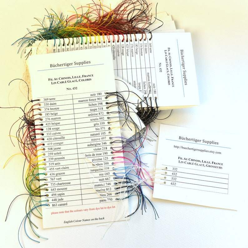 Color Chart for Linen Thread - Etsy UK