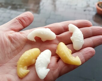 100% pure Beeswax, Koi shaped for Good Luck, New Year's Gift for Crafters, for Bookbindings, Leather Workers, and many more