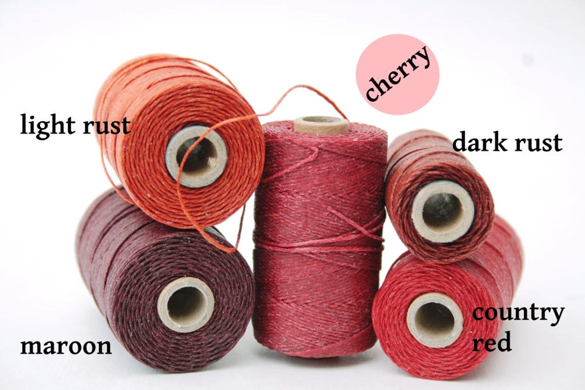 100m of Crawford's 4ply Waxed Linen Thread Waxed Etsy