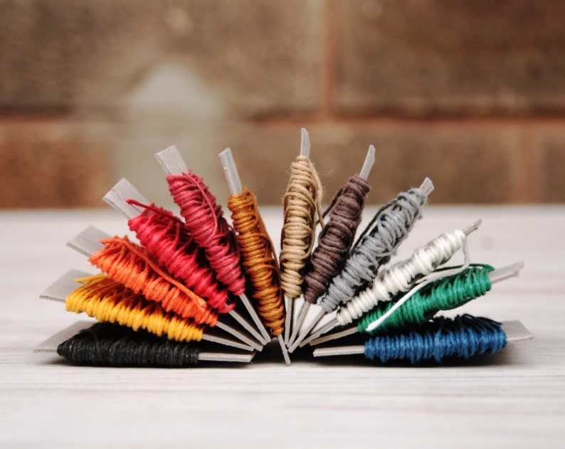 15m English 4-ply Linen Thread, Non-waxed, Your Choice of Three Colours ...