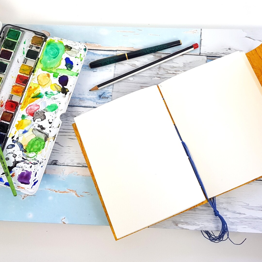 Vegan Leather Journal Kit limp Binding Ready to Ship Etsy