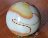 DECO Vintage 1920s PELTIER National Line Rainbo NLR Blue Amber Orange Swirl 5 8 quot Machine Made Glass MaRBLE Display Games Toys Art