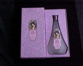 EDWARDIAN Antique 1900s BACORN Bay Rum Bottle Frosted Stopper Cork Original Presentation Box Victorian Downton Abbey