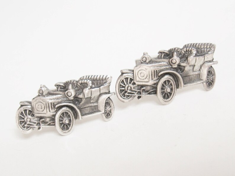 Vintage 1950s FENWICK /& SAILORS Sterling Silver Antique Deco Automobile Car Cufflinks Artisan Designer Cuff Links