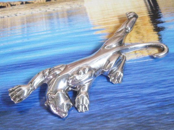 MCM Vintage Sterling Silver BIG Cougar Puma Mounta