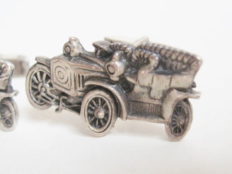 Vintage 1950s FENWICK /& SAILORS Sterling Silver Antique Deco Automobile Car Cufflinks Artisan Designer Cuff Links