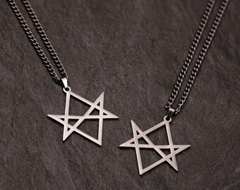 Silver Hexagram Pendant Necklace