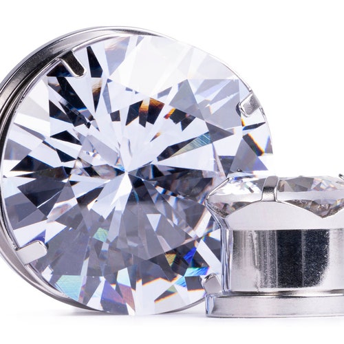 Gold Black Diamond Plug / Gauge Metal Ear Plugs in 6mm 2g Etsy