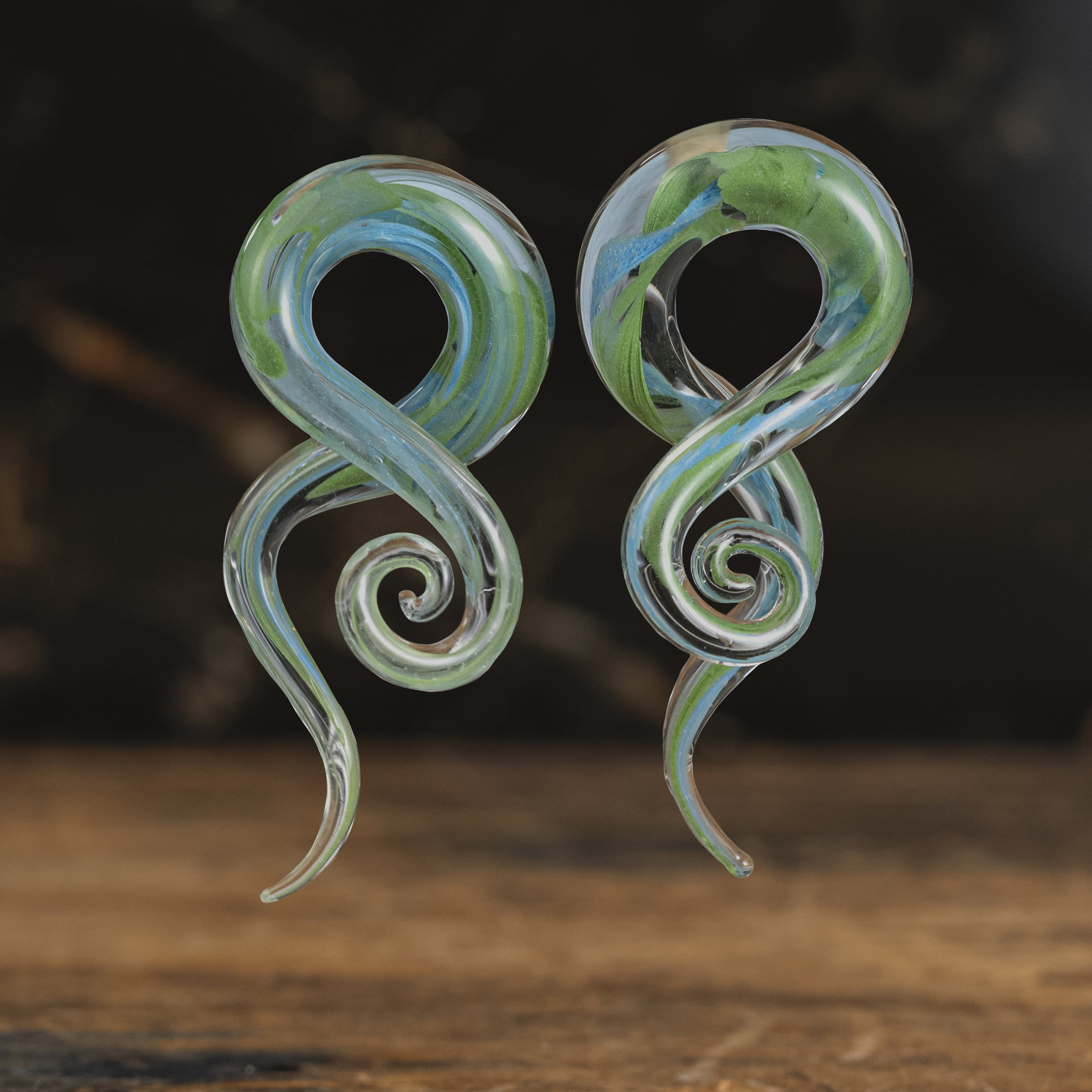 Gauged Glass Spirals Etsy Singapore