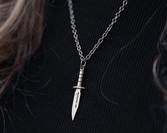 Silver Dagger Necklace