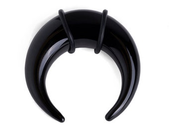 Black Glass Septum Pincher Gauges / Plugs