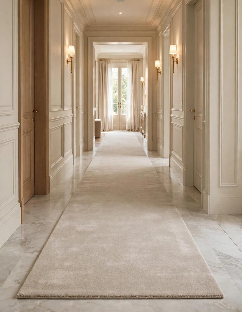 Beige Tufted Area Rug, Solid Cream Neutral Rug, Minimalist Modern ...