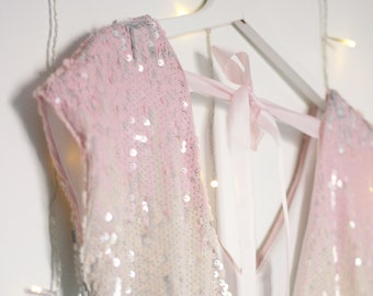 PINK SEQUIN DRESS, "unicorn" version