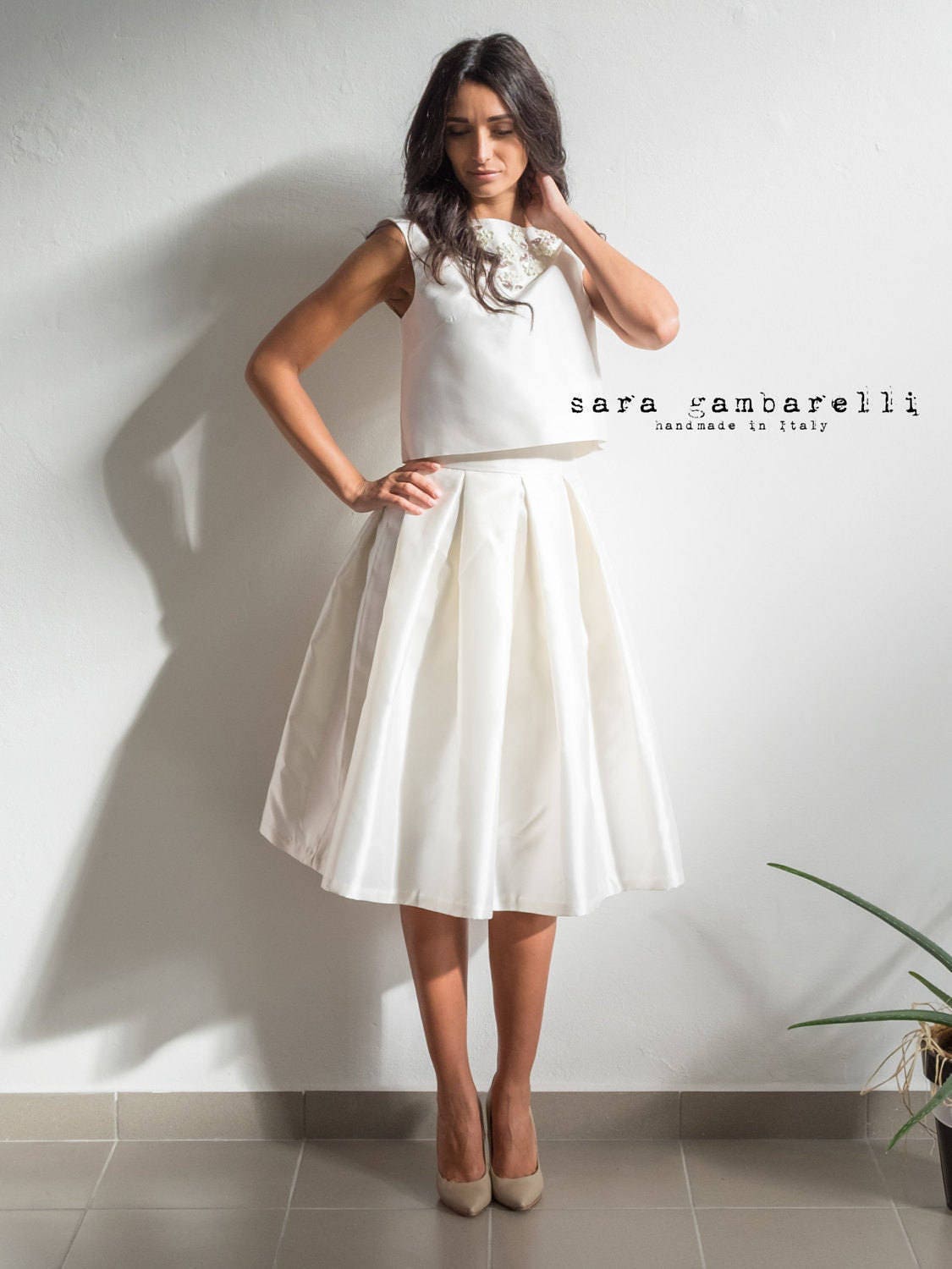 ALTERNATIVE WEDDING DRESS tea length wedding dress ivory ALTERNATIVE WEDDING DRESS tea length wedding dress ivory
