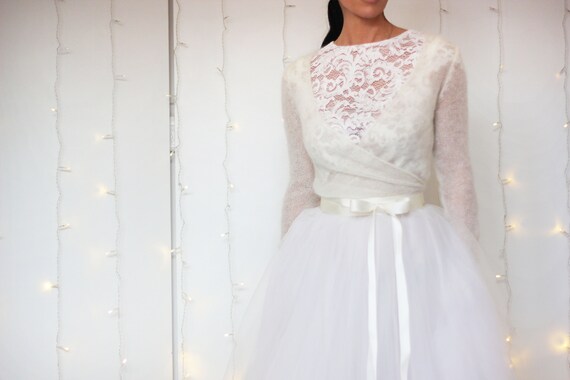 Bridal Cover Up Long Sleeve Coverup Ivory Wedding Bolero Etsy