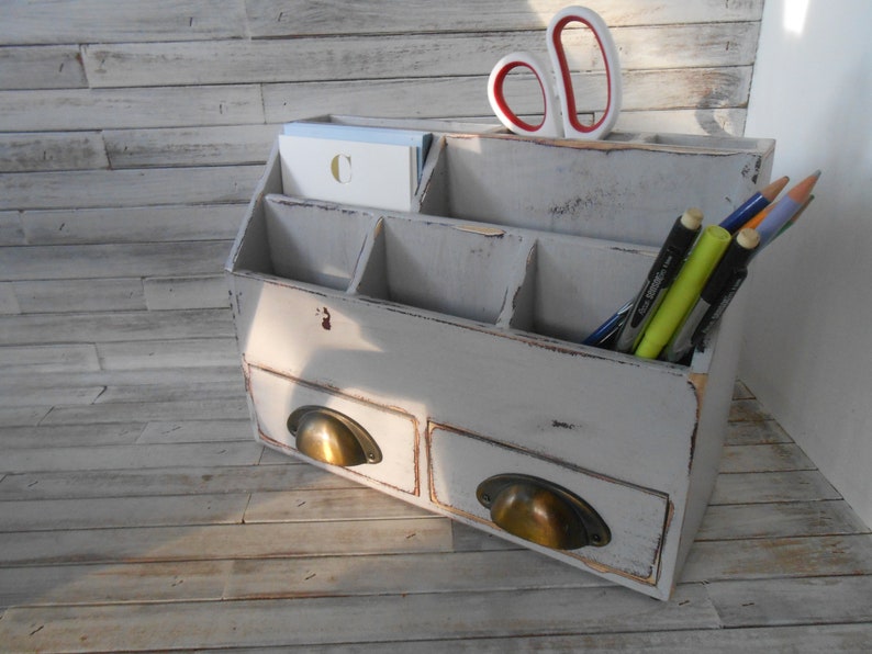 Wood Desk Storage Organizer Gray Wood Desk Storage Organizer