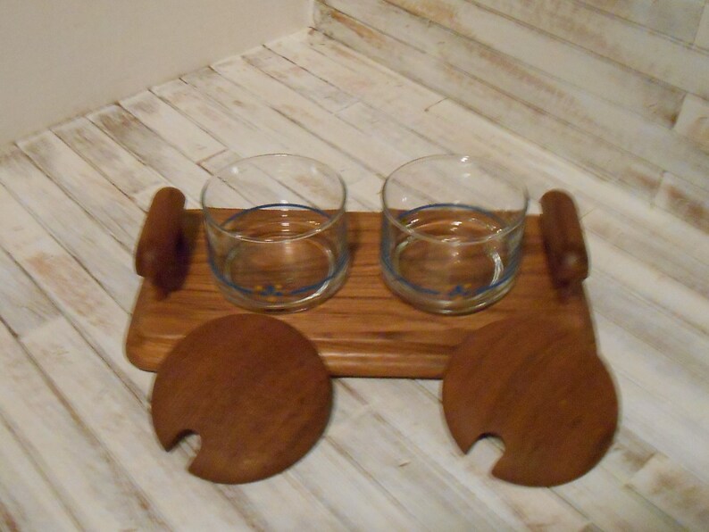 Wood Tray Condiment Server Vintage Condiment Holder jam Etsy