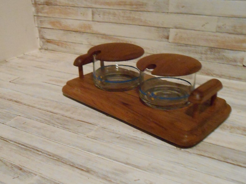 Wood Tray Condiment Server Vintage Condiment Holder jam Etsy