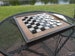 Wood Checkerboard- Handmade-Black and White Wood Checkerboard-Checkerboard Game-Checkerboard Wall Art-Checkered Game Board 