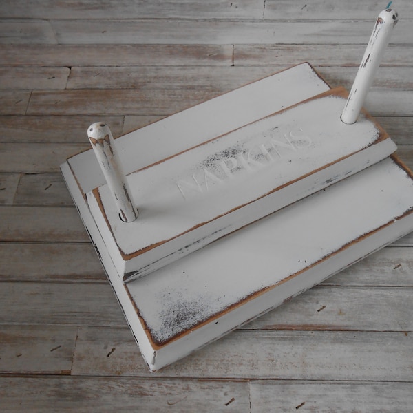 White Napkin Holder Etsy