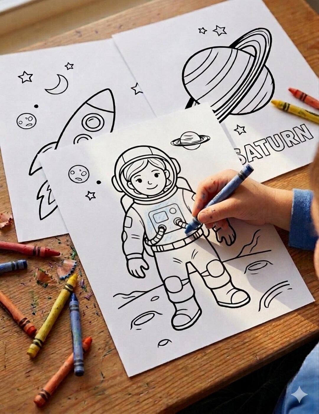 Outer Space Coloring Pages for Kids | Solar System Printable | Planets ...