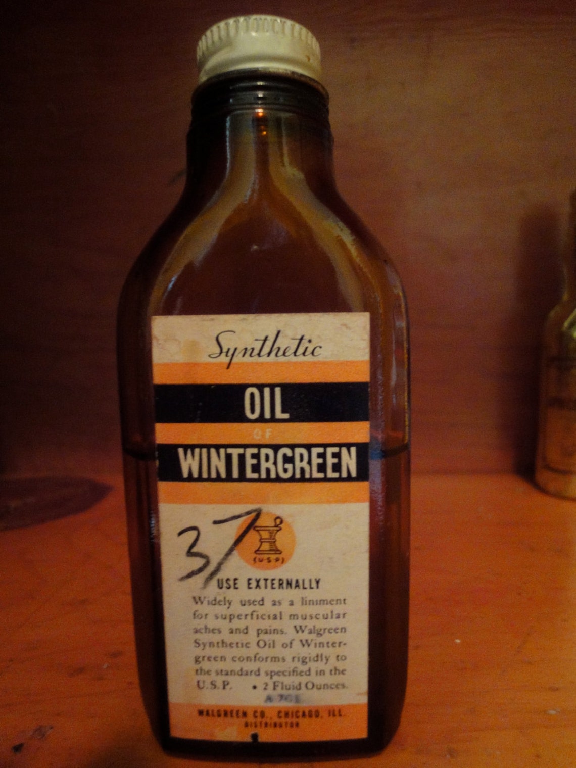 Vintage Walgreens Bottles Turpentine and Oil of Wintergreen Etsy