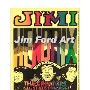 Jimi Hendrix Poster 1968 - Etsy