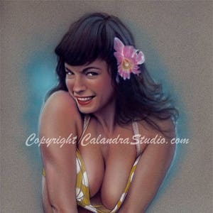 Bettie Page Artist Signed 11x14 Print