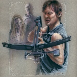 Daryl with Walkers Signed 11x14 Print